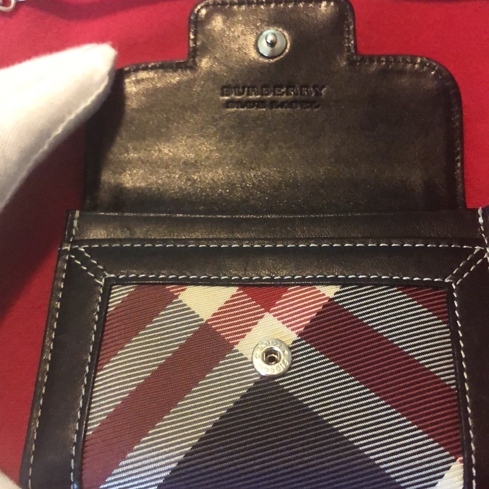 Burberry Blue Label Haymarket Check Card Holder / Wallet, with COA - Picture 4 of 11